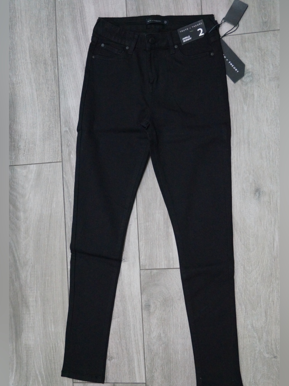 Truth + Theory Classic Black Skinny Leggings High Rise Size 2